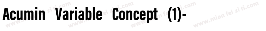 Acumin Variable Concept (1)字体转换